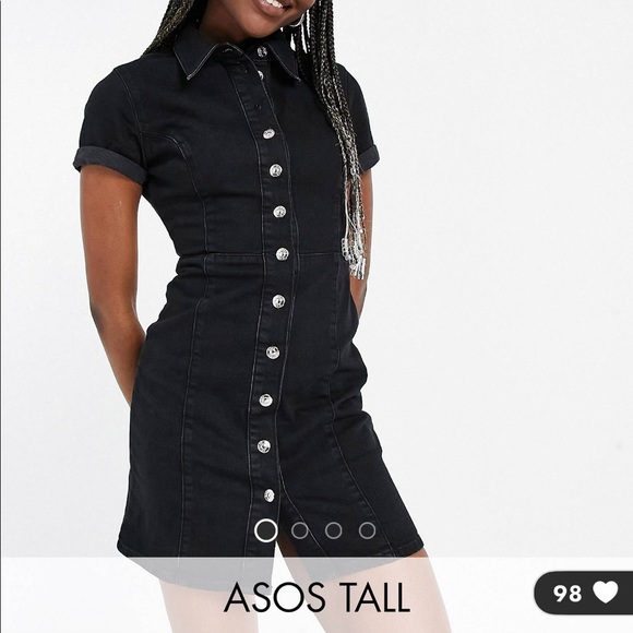 ASOS Tall Denim Minidress - Picture 1 of 8